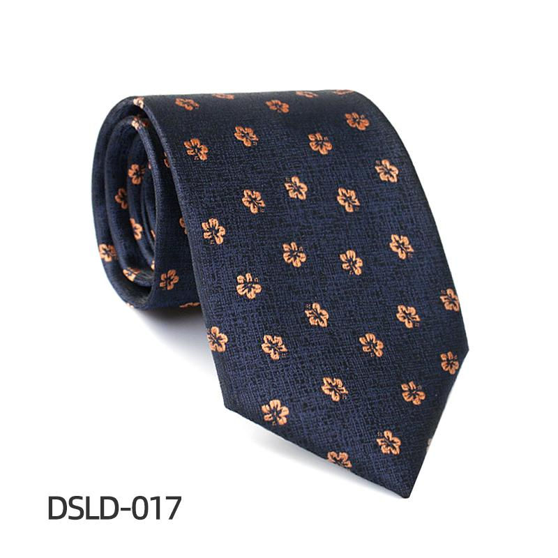 Men's | H. R. Lash Tie | DSLD-017 | Navy/Gold Flower