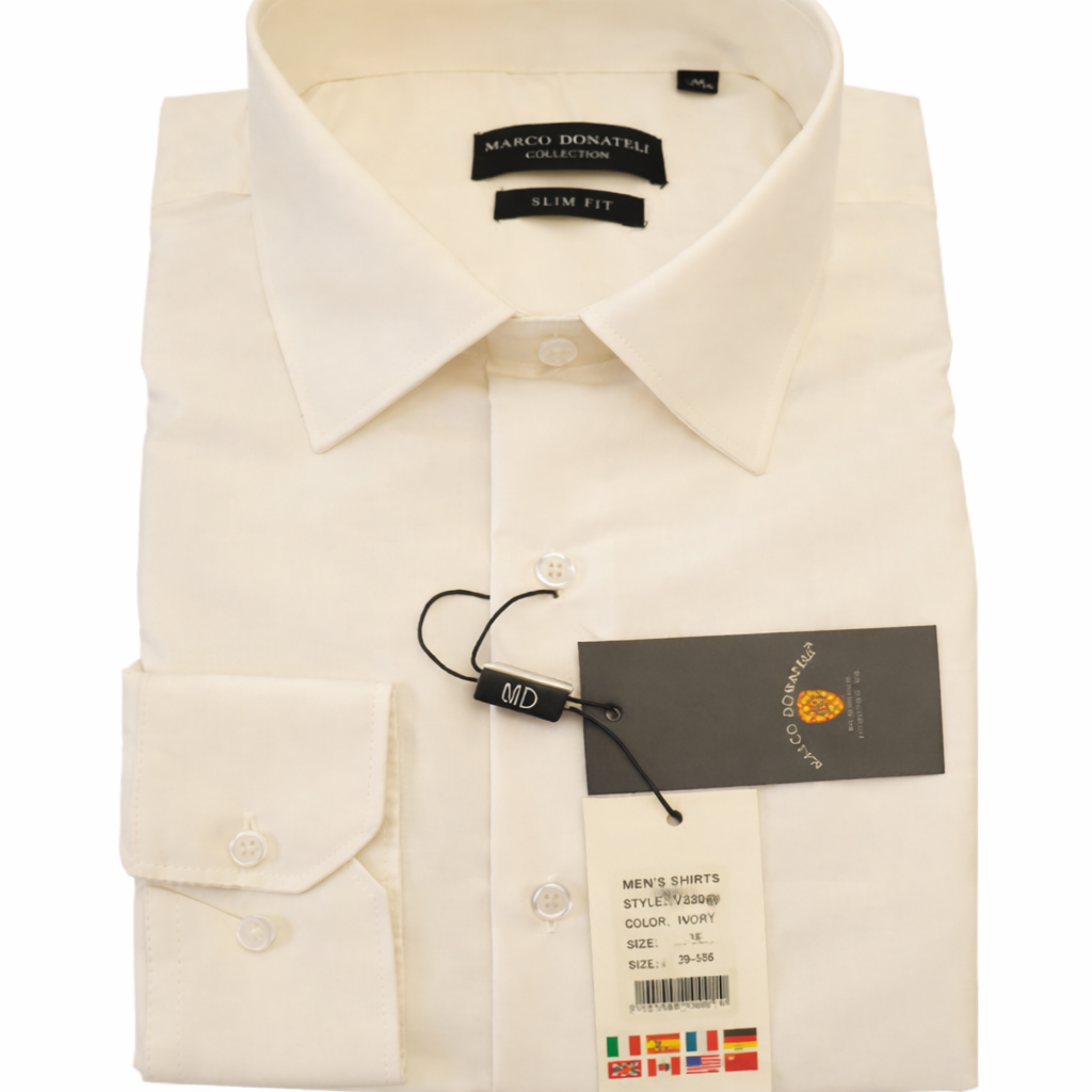 Men's | Marco Donateli | V920 | Slim Fit Dress Shirt | Ivory