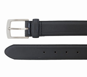 Men's | Custom Leather | 10219-04 | 35mm Basic Stitched Dress Belt | Black