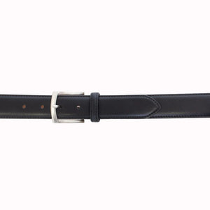 Men's | Custom Leather | 10324OS-04 | 35mm Oversize Leather Edge Stitch | Black