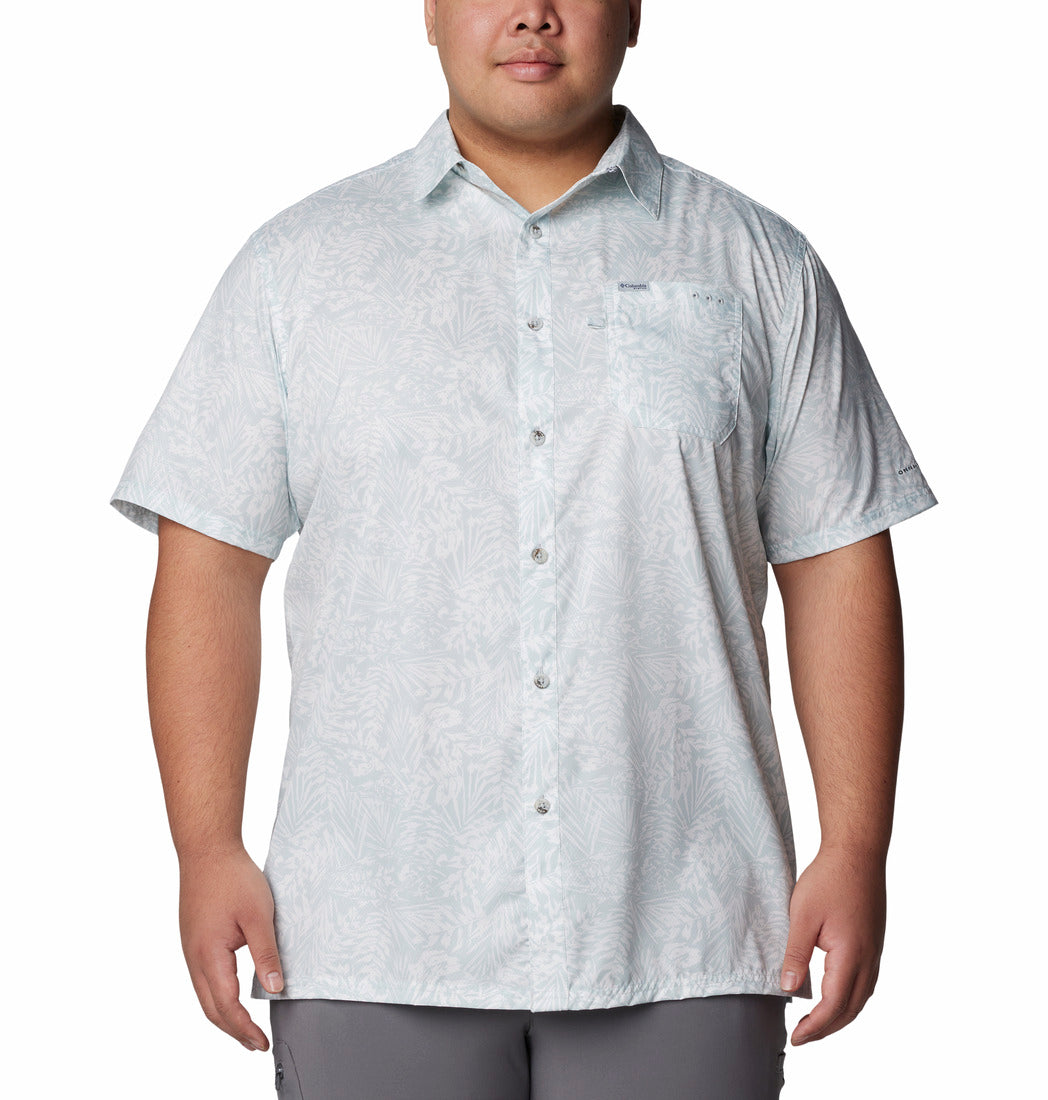 Men's | Columbia | 1653763 - 017 | PFG Super Slack Tide™ Camp Shirt – Big | Cool Grey Tunado Tonal