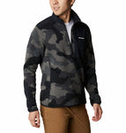Men's | Columbia | Sweater Weather™ Fleece Printed Half Zip | Black Mod Camo, Black
