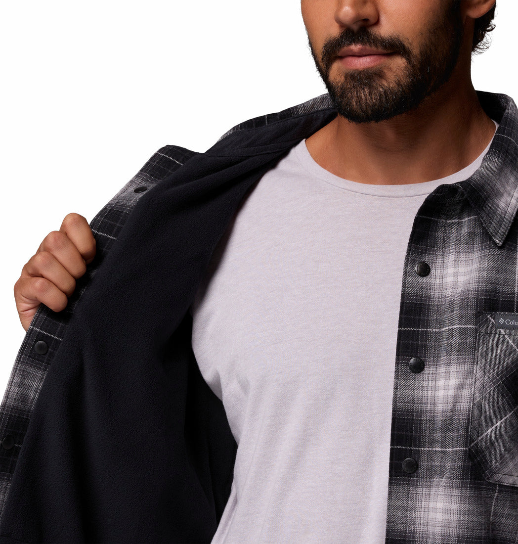 Men's | Columbia | 2053961-011 | Cornell Woods™ Fleece Lined Shirt Jacket | Black Lumberjack Tartan