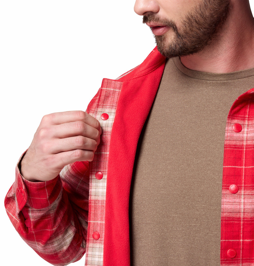 Men's | Columbia | 2053961-613 | Cornell Woods™ Fleece Lined Shirt Jacket | Mountain Red Lumberjack Tartan