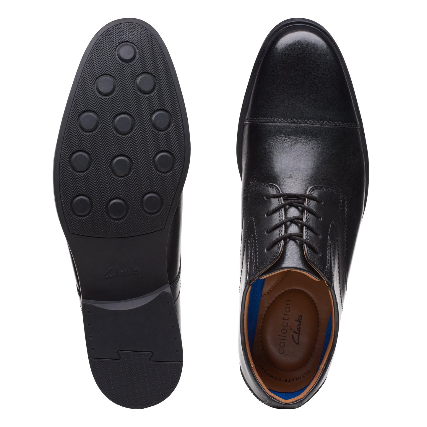 Men's | Clarks | 26152912 | Whiddon Cap | Black Leather