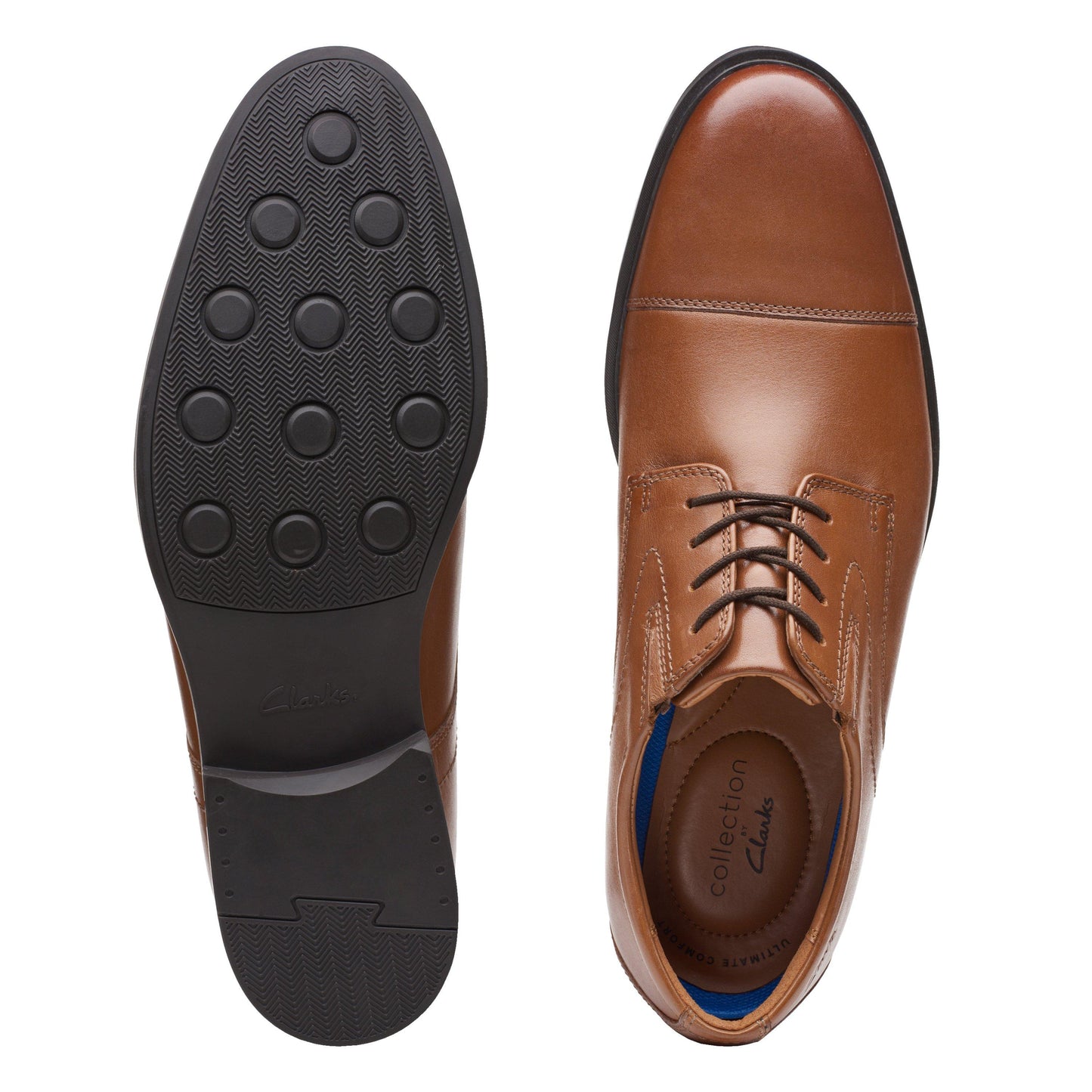 Men's | Clarks | 26152913 | Whiddon Cap | Dark Tan Leather