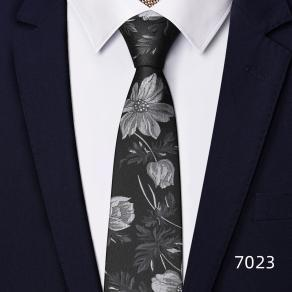 Men's | H. R. Lash Tie | 7023 | Black/Silver Flower