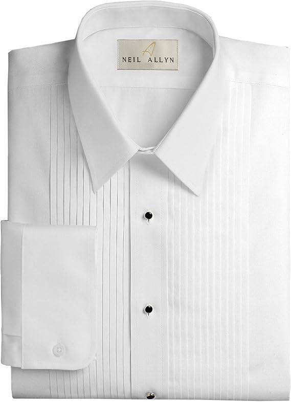 Men's | Neil Allyn | Pleated Tuxedo Shirt | White