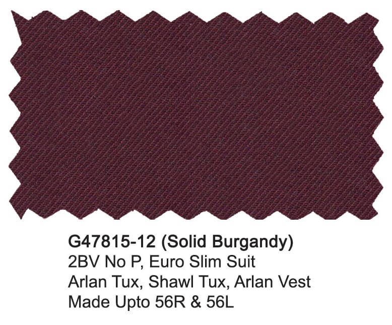 Men's | Giorgio Fiorelli | G47815-12 | 2 Button Side Vented Poly-Rayon Suit Jacket | Solid Burgandy