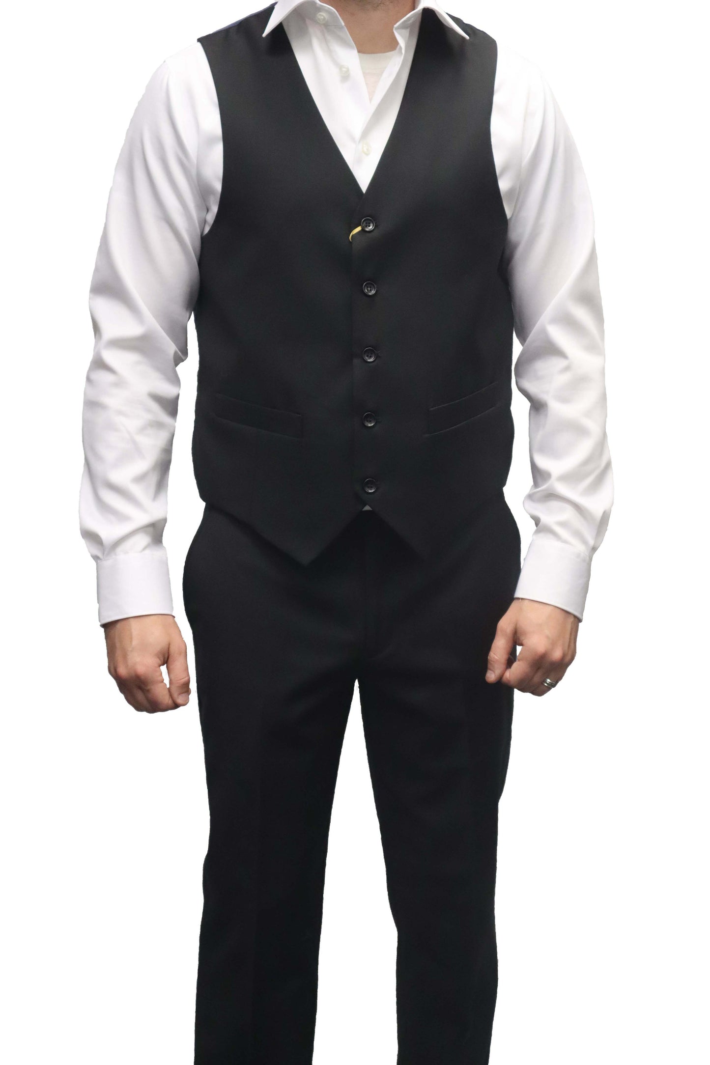 Mantoni | M40901-1 | Wool Vest | Black