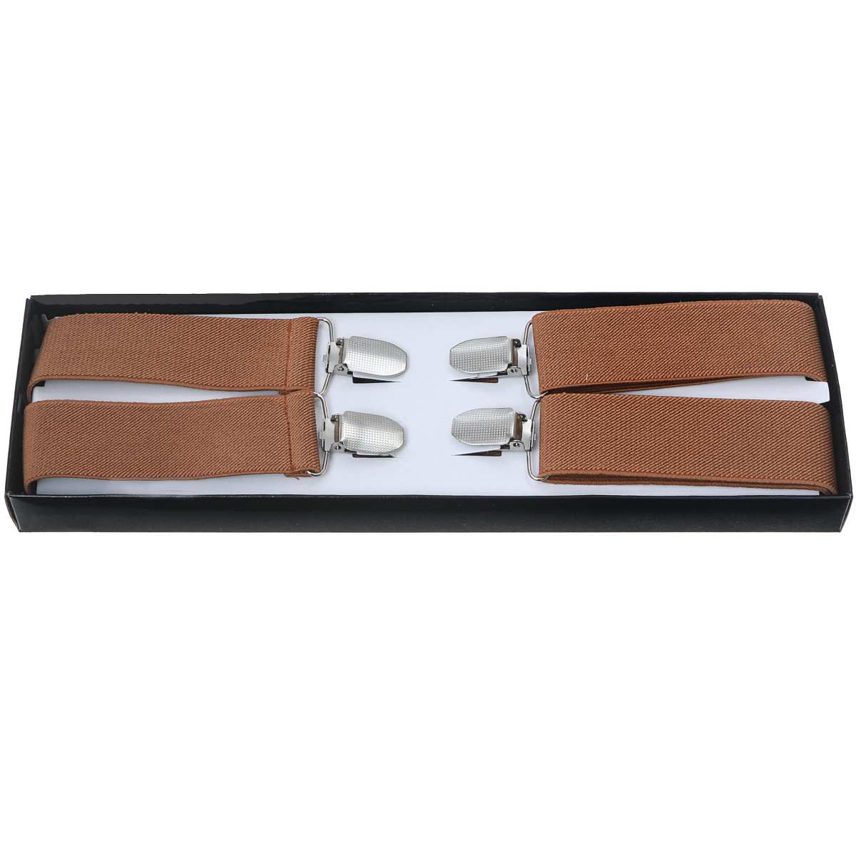 Men's | Aladdin Ties | 4-Clip Suspenders | Cognac