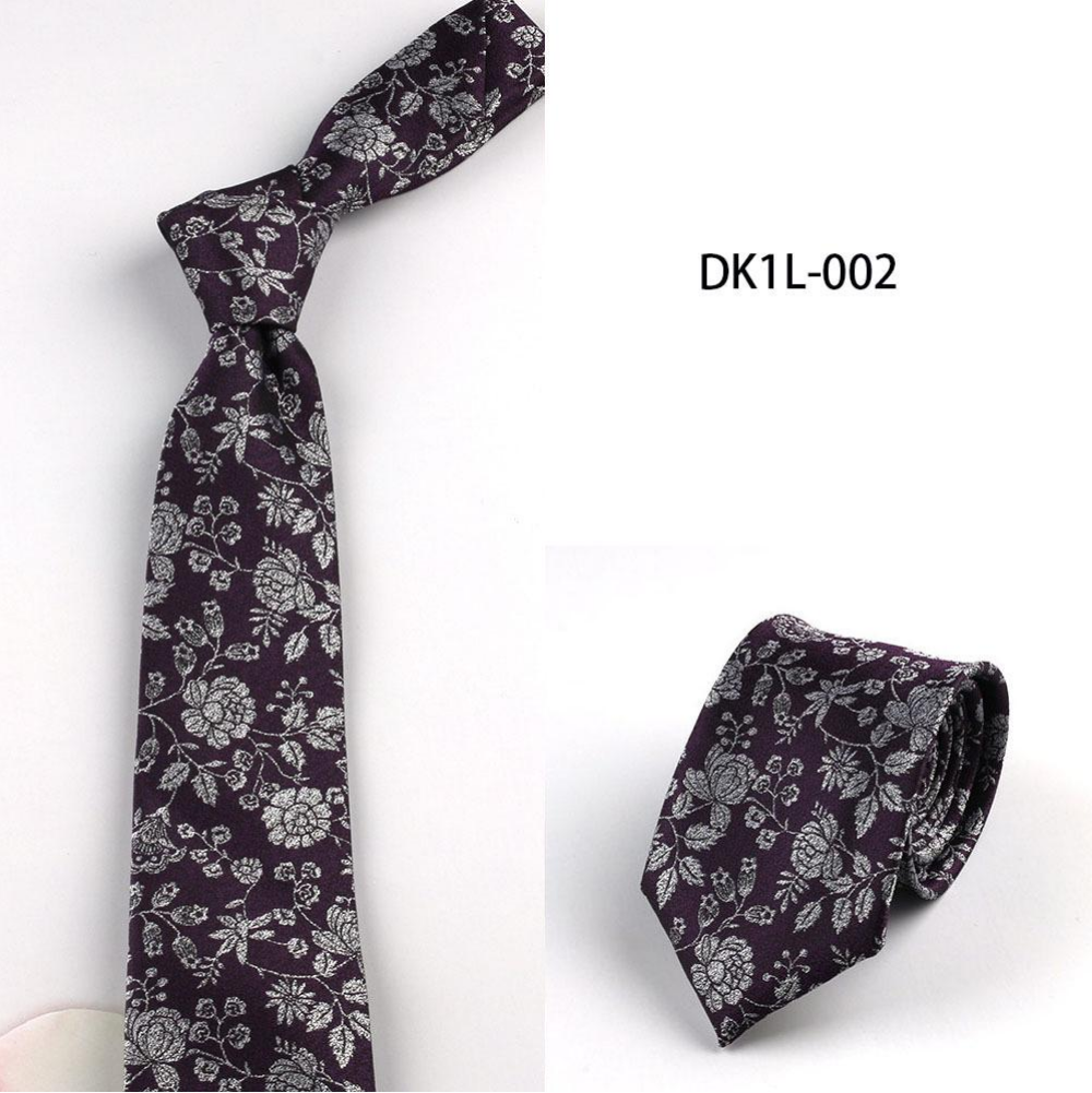 Men's | H. R. Lash Tie | DK1L-002 | Purple/Silver Flower