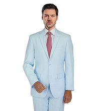 Load image into Gallery viewer, Men&#39;s | Giorgio Fiorelli | G47815-33 | 2 Button Side Vented Poly-Rayon Suit | Baby Blue