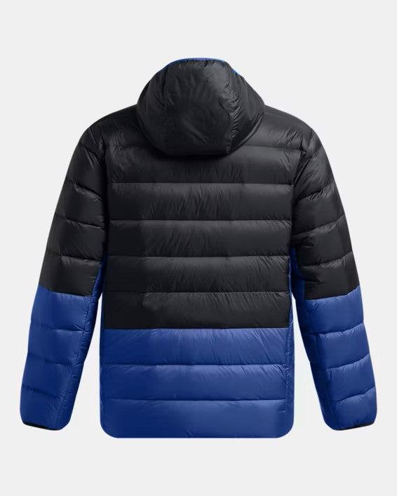 Men's | Under Armour | 1385837-002 | Legend Down Hooded Jacket | Black / Tech Blue