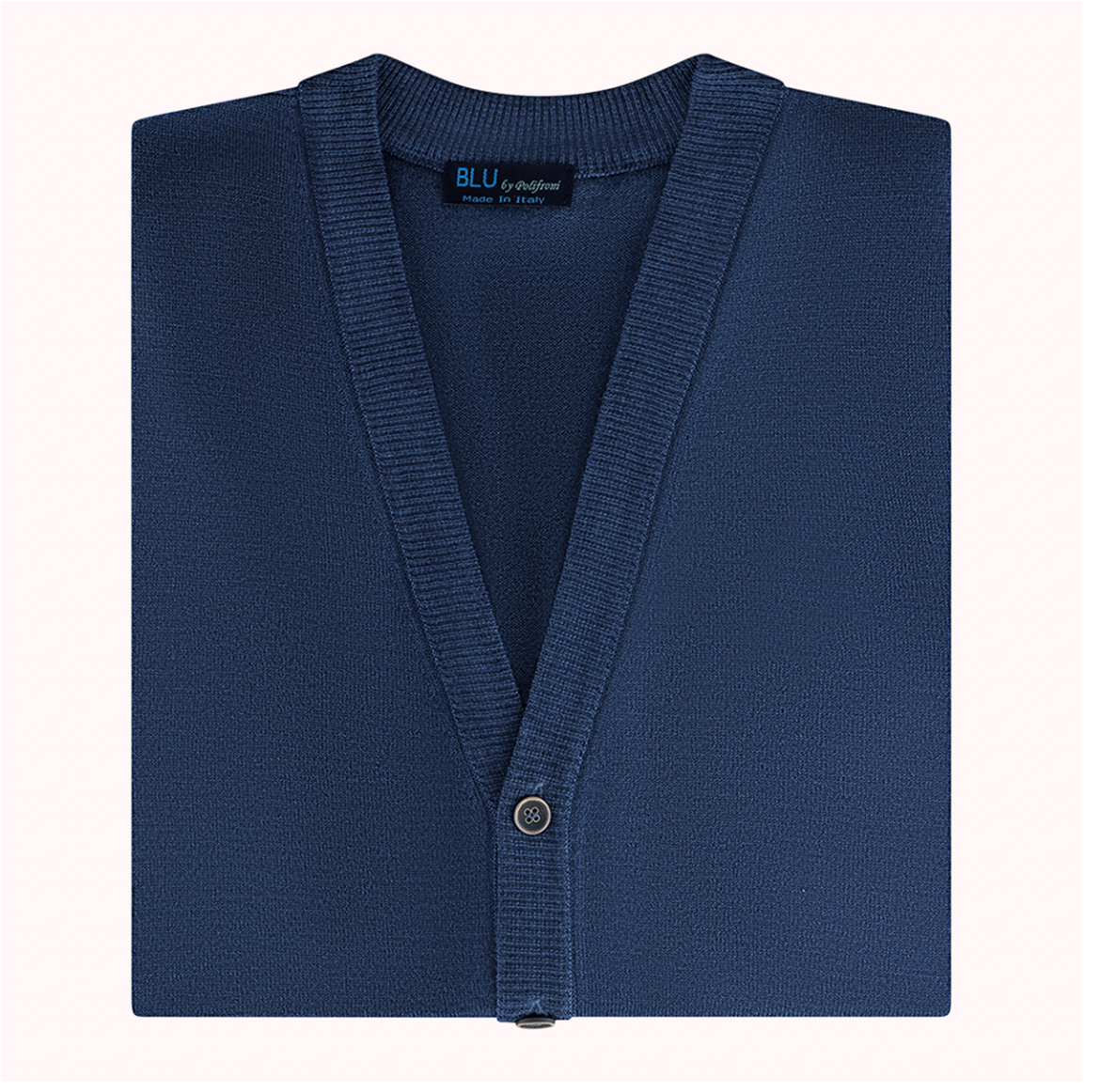 Men's | BLU By Polifroni | BSW-100BV | Button Vest | Mid Blue