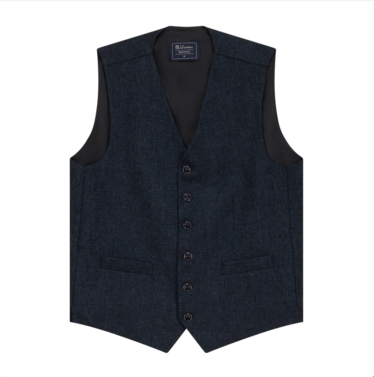Men's | BLU By Polifroni | VST207 | 50% Wool 50% Silk Vest | Navy