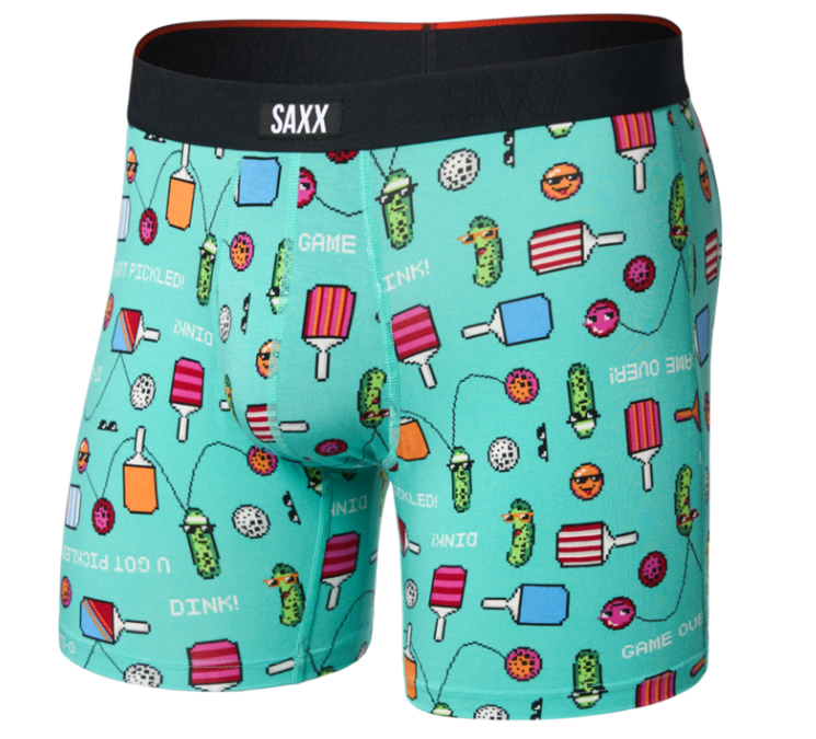 Men's | Saxx | SXVX24F | Vibe Xtra Soft Comfort Boxer Brief Fly | Pixel Ball / Surf Blue