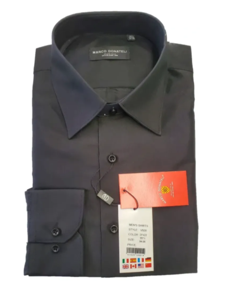 Men's | Marco Donateli | V920 | Slim Fit Dress Shirt | Black