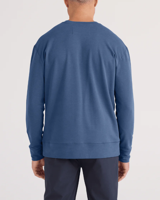 Men's | Saxx | SXLT37 | 3Six Five Lounge Crew Sweatshirt | Washed Indigo