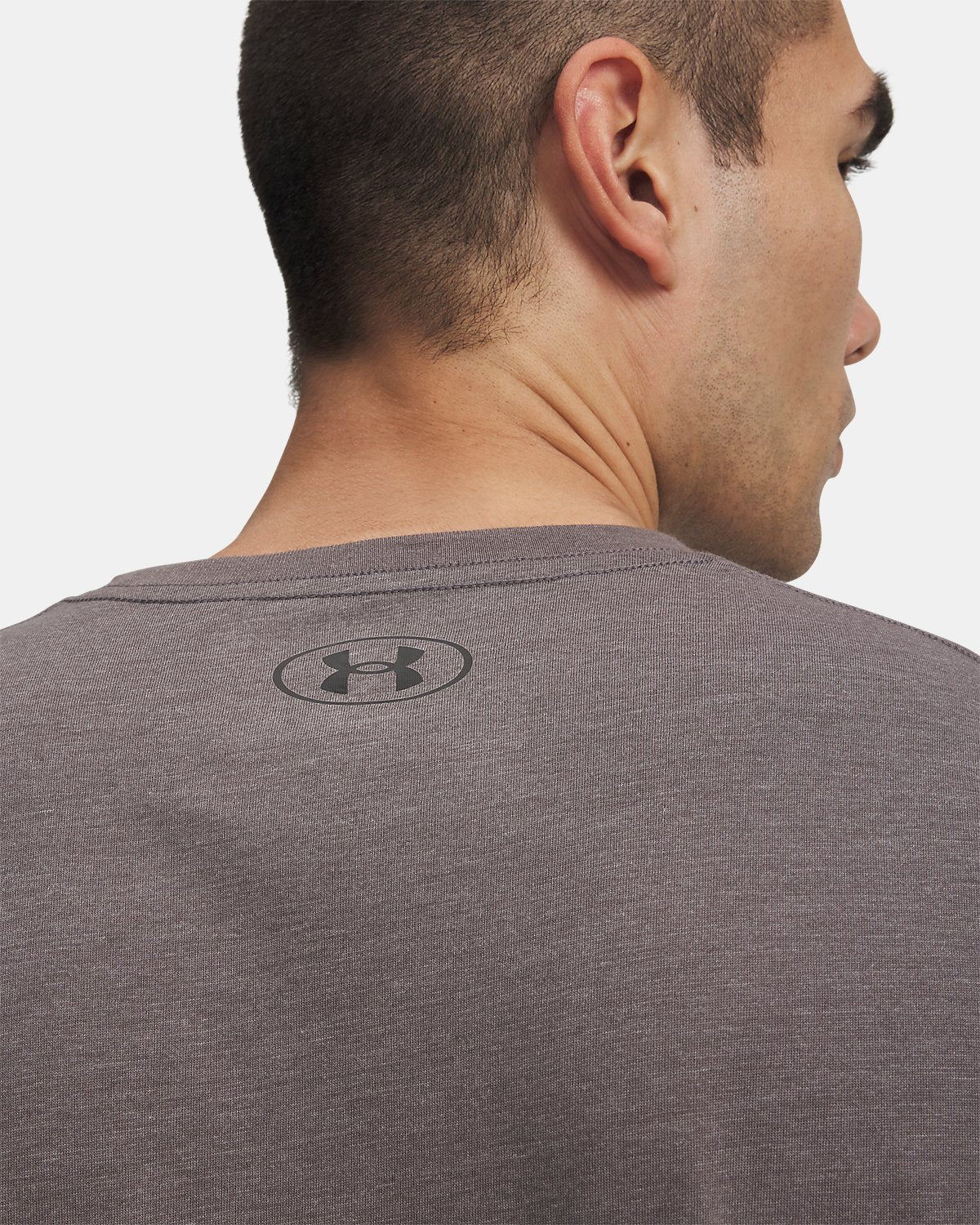 Men's | Under Armour | 1326799-019 | Left Chest Logo Short Sleeve | Charcoal Medium Heather / Black