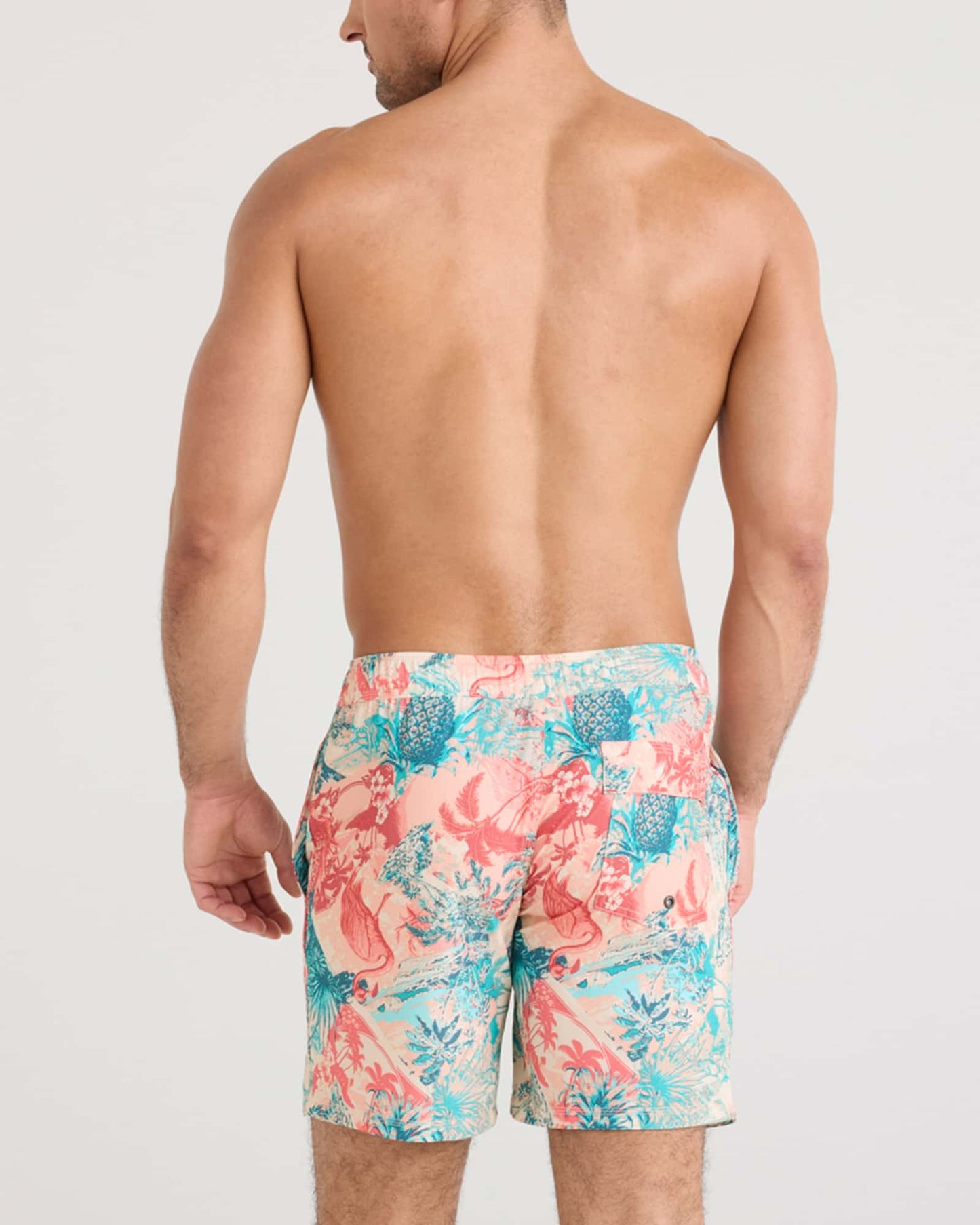 Men's | Saxx | SXSW04L | OH BUOY Swim Shorts 7" | Vacation Collage / Chalk