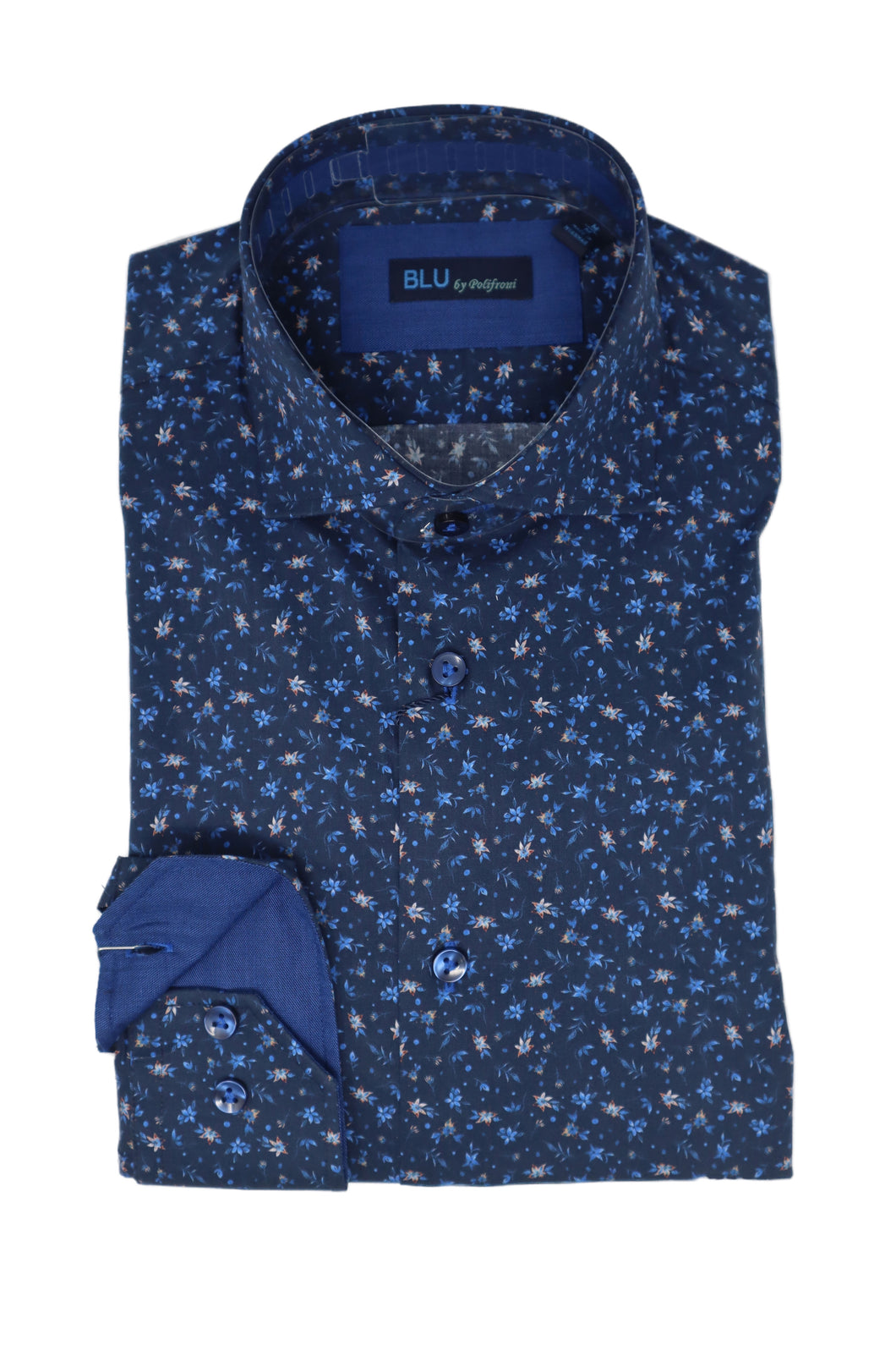 Men's | Blu by Polifroni | 2249656 | Sport Shirt | Navy / Flower Pattern