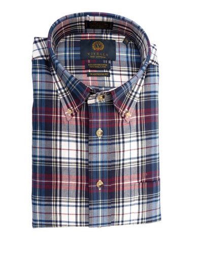 Men's | Viyella | 559437 | Traditional Fit Button-Down Collar Sport Shirt | Denim Multi
