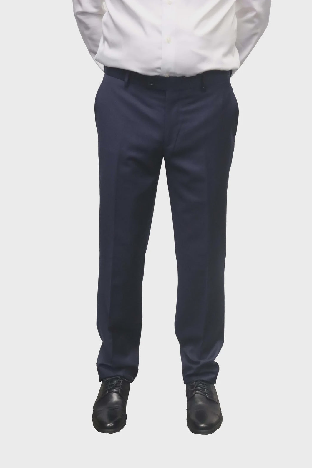 MANTONI | M40901-2B | No Pleat Wool Suit Pant| New Navy