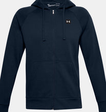 Load image into Gallery viewer, Men&#39;s | Under Armour | 1357111-408 | Rival Fleece FZ Hoodie | Academy / Onyx White
