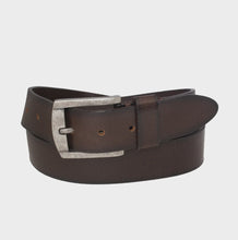 Load image into Gallery viewer, Men&#39;s | Silver Jeans | S319 | 40MM Pebble Grain Finish and Harness Buckle Belt| Dark Brown