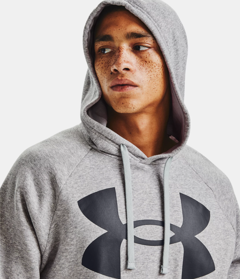 Men's under online armour gray hoodie