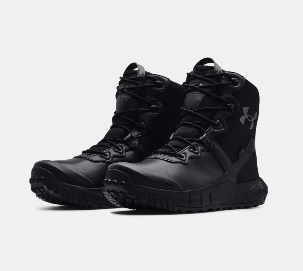 Under armour sales men's black boots