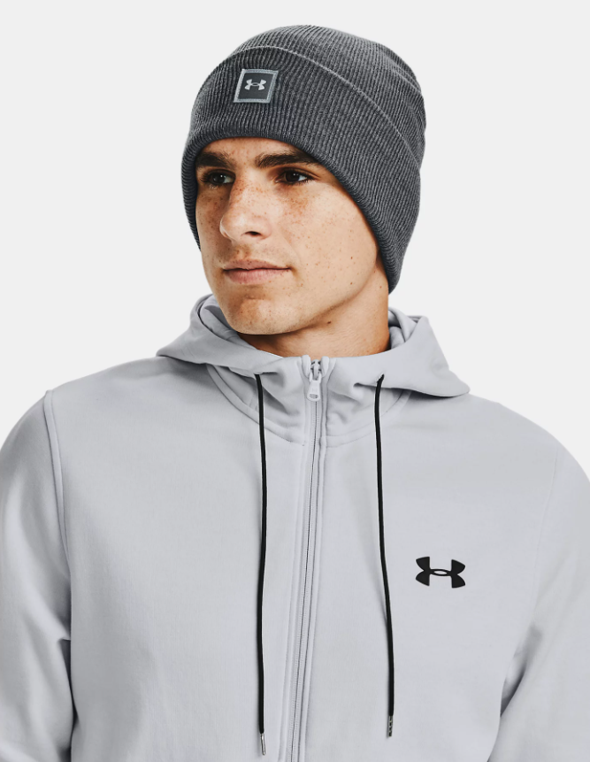 Men's | Under Armour | 1356707 | Truckstop Beanie | Pitch Gray Medium Heather / Pitch Gray