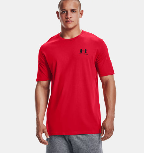 Men's | Under Armour | 1326799 | Sportstyle Left Chest Short Sleeve T-Shirt | Red / Black