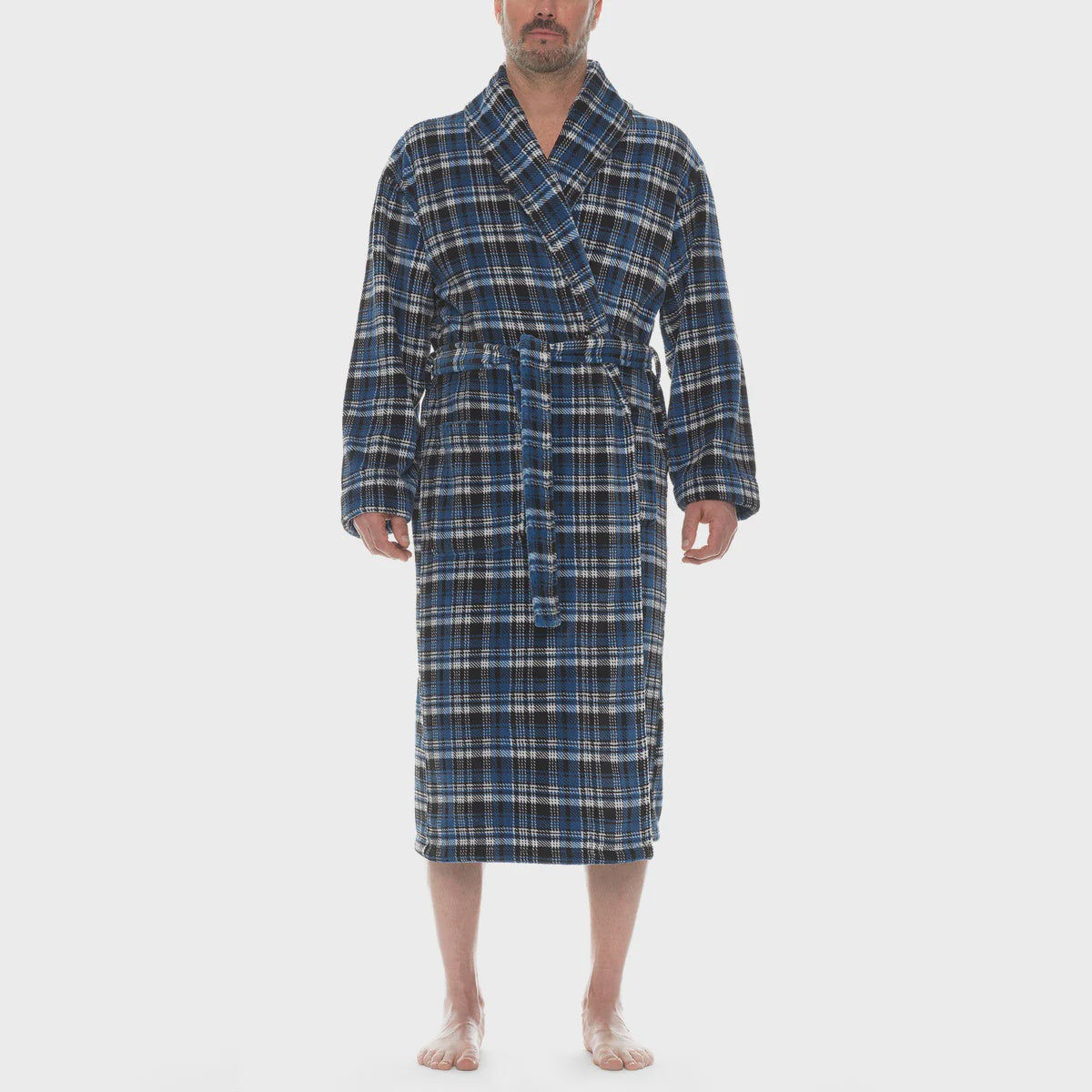 Men's | Majestic | 12421610-406 | Tidings Trading Plaid Shawl | Blue Plaid