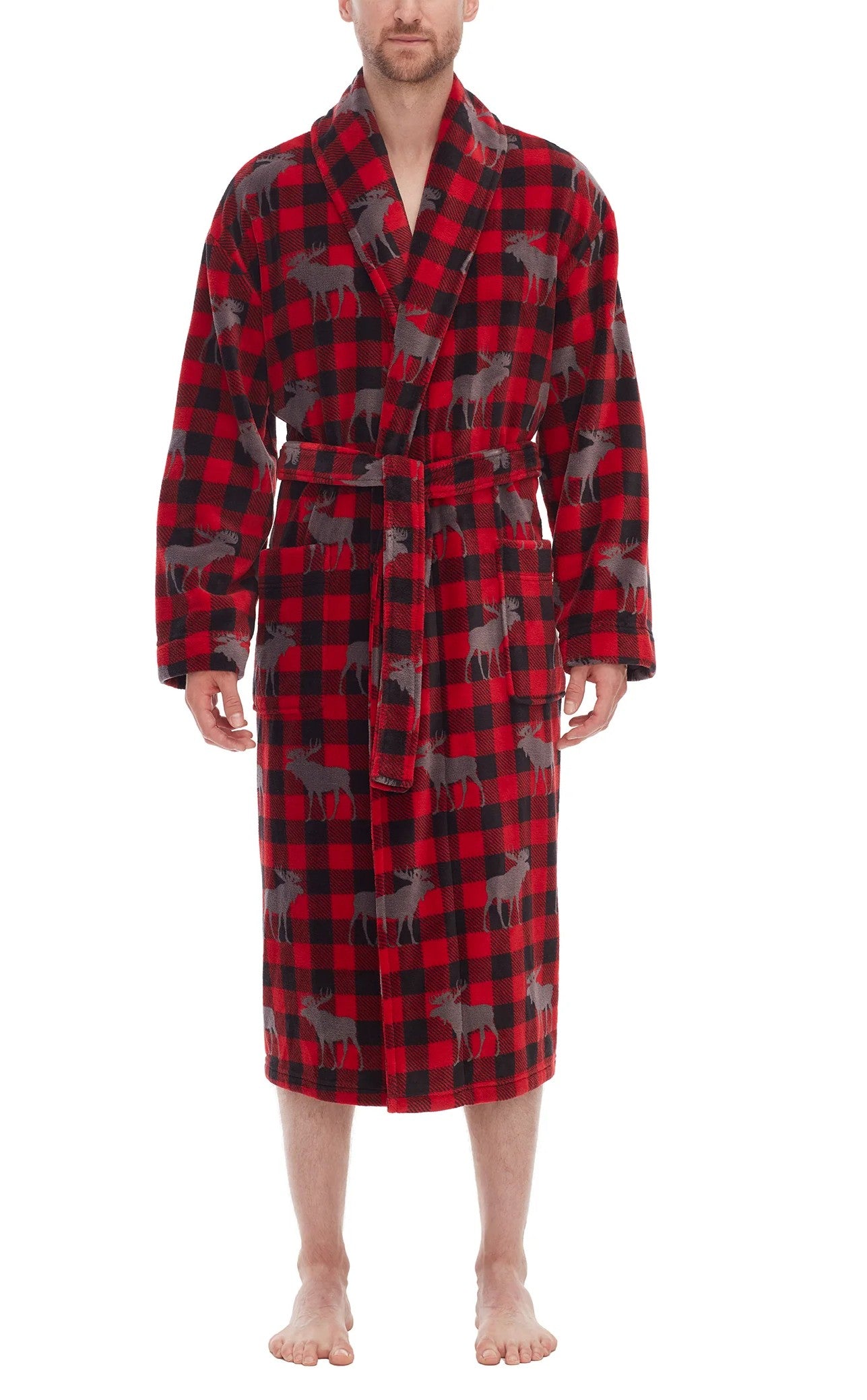 Men's | Majestic | 12826110-020 | Chalet Chic Shawl Robe | Charcoal Buck