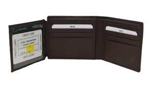 Men's | JBG International | 147A-HB | Wallet - RFID Left Flap Open with ID Window | Brown