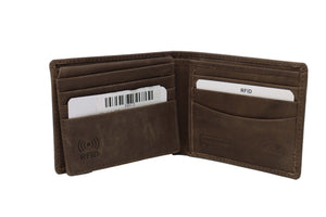 Men's | JBG International | 151A-HB | Wallet - RFID Left Flip Dual ID Window | Brown