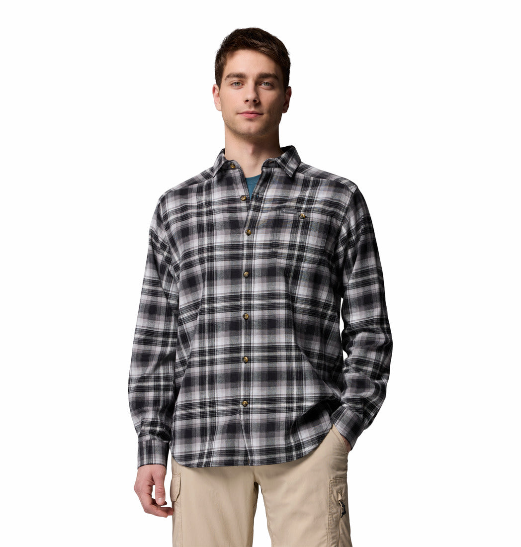 Men's | Columbia | 1617951-009 | Cornell Woods™ Flannel Long Sleeve Shirt | Black Backland Tartan