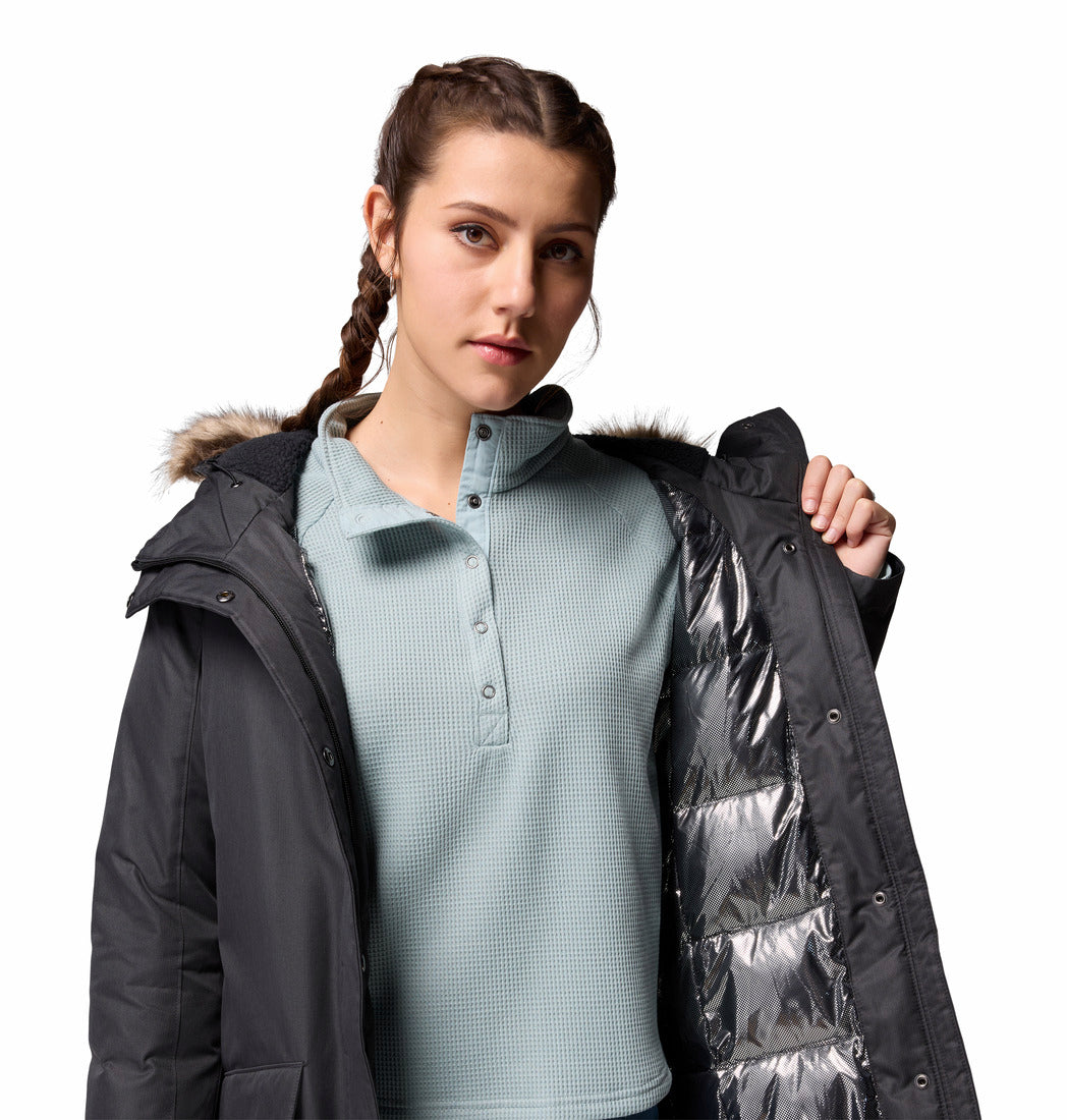 Women's | Columbia | WL0885-012 | Suttle Mountain™ Long Insulated Jacket | Black