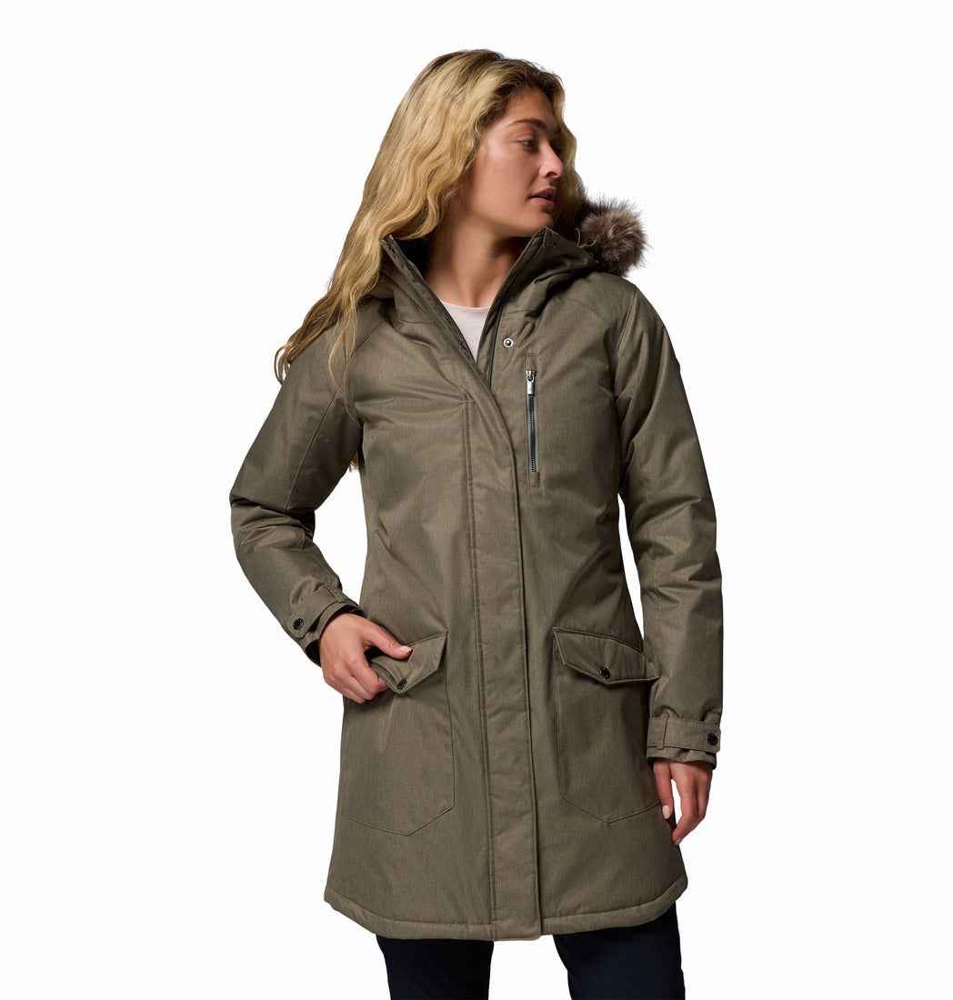 Women's | Columbia | WL0885-398 | Suttle Mountain™ Long Insulated Jacket | Stone Green