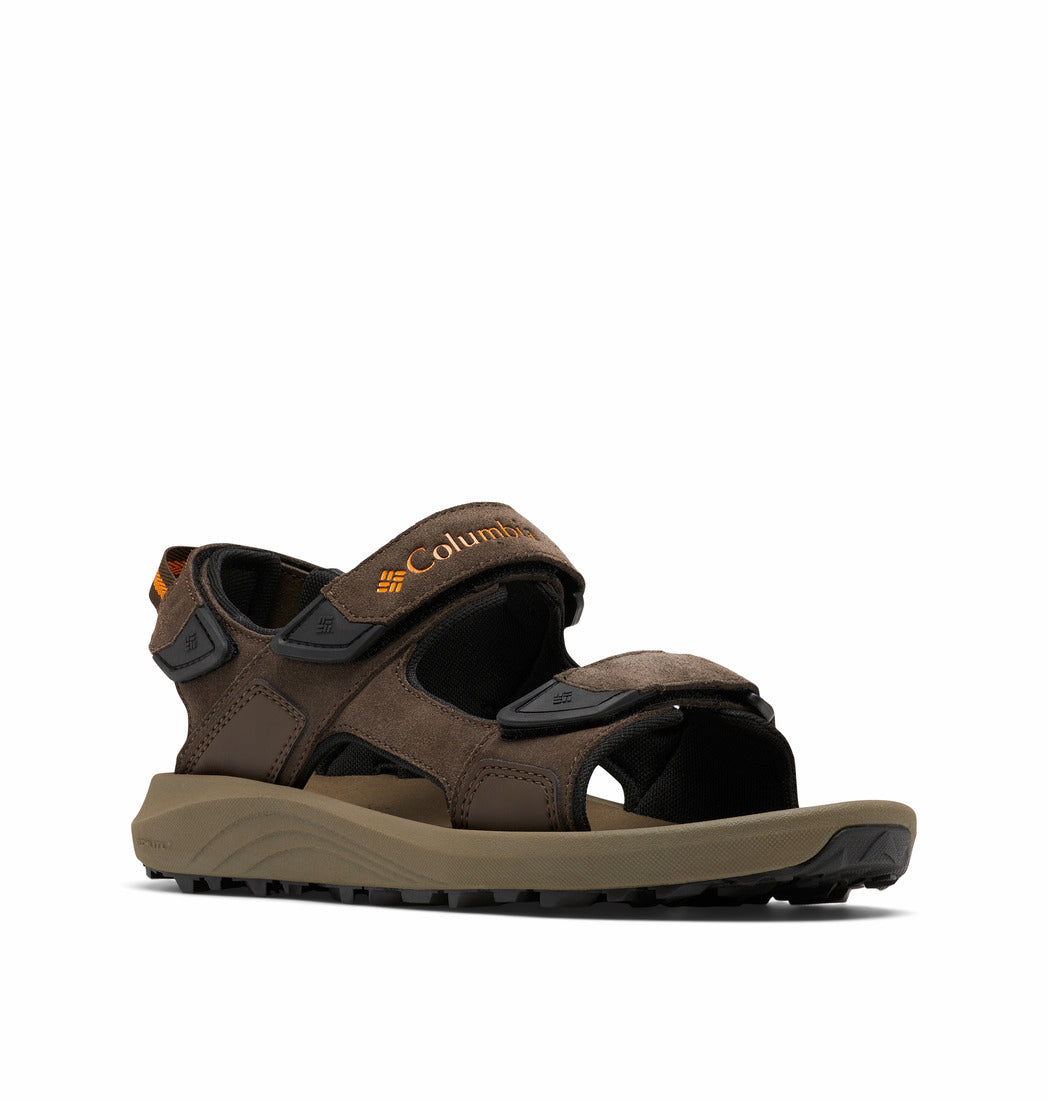 Men's | Columbia | BM8210-231 | Trailstorm Hiker 3 Strap Sandal | Cordovan, Gold Amber
