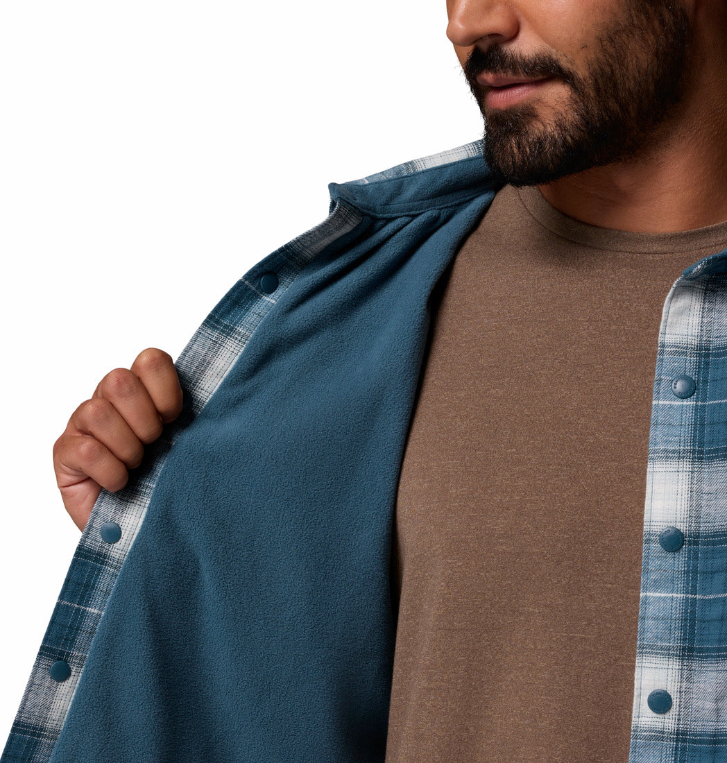 Men's | Columbia | 2053961-429 | Cornell Woods™ Fleece Lined Shirt Jacket | Everblue Lumberjack Tartan