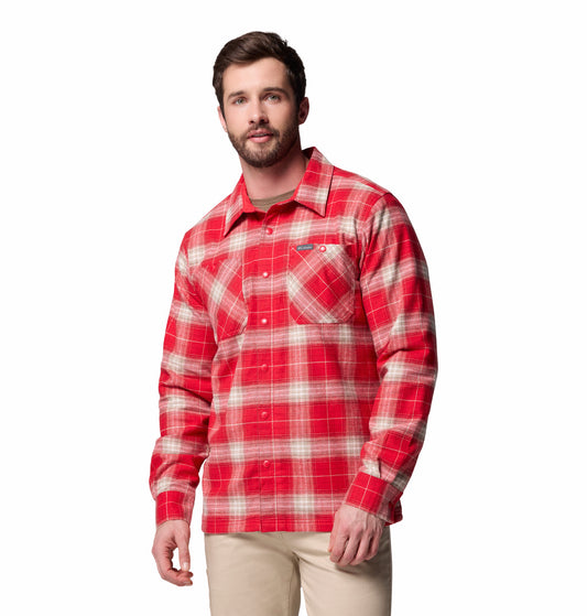 Men's | Columbia | 2053961-613 | Cornell Woods™ Fleece Lined Shirt Jacket | Mountain Red Lumberjack Tartan