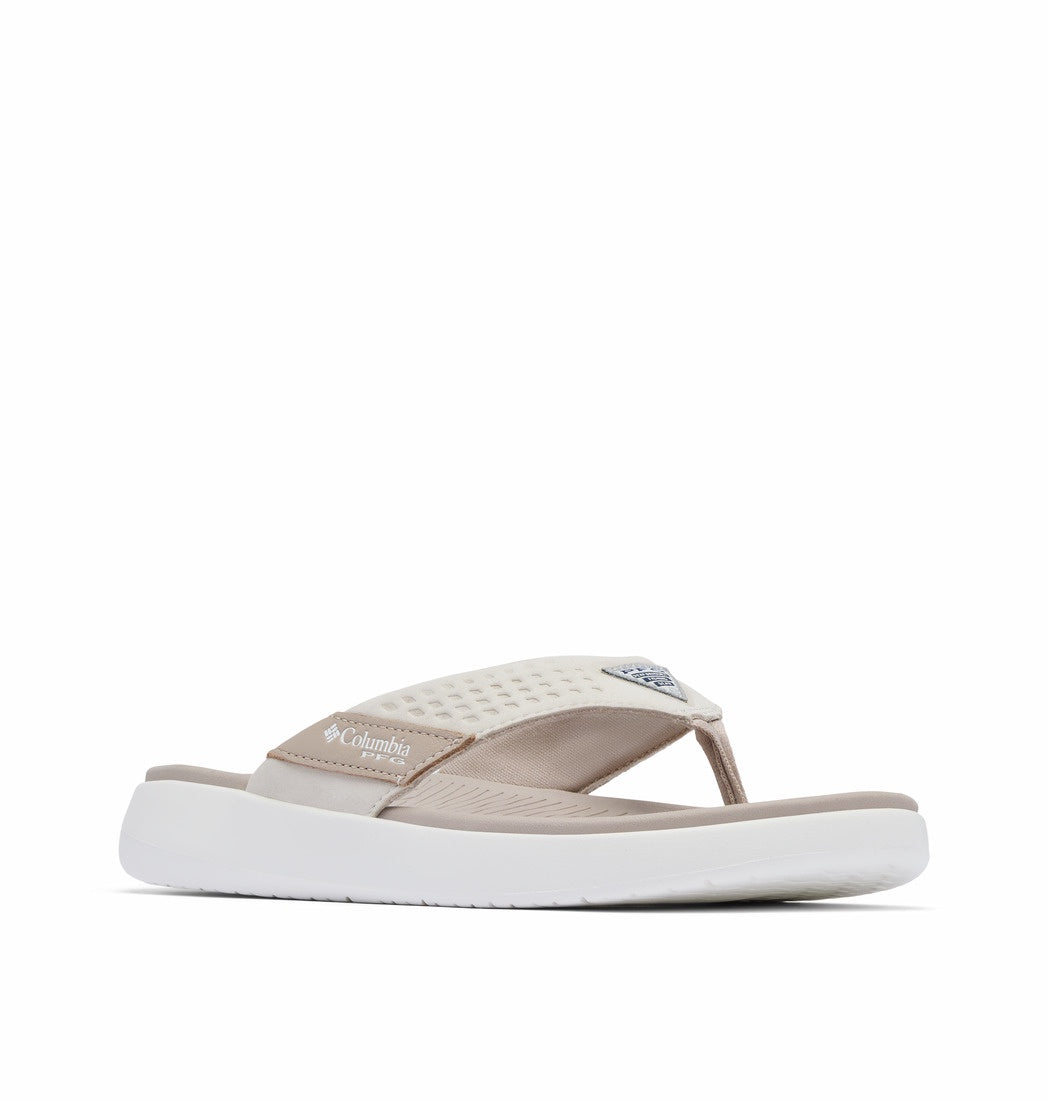 Women's | Columbia | 2108631-084 | PFG Boatside™ Leather Flip Flop | Crushed Clay / Dark Stone