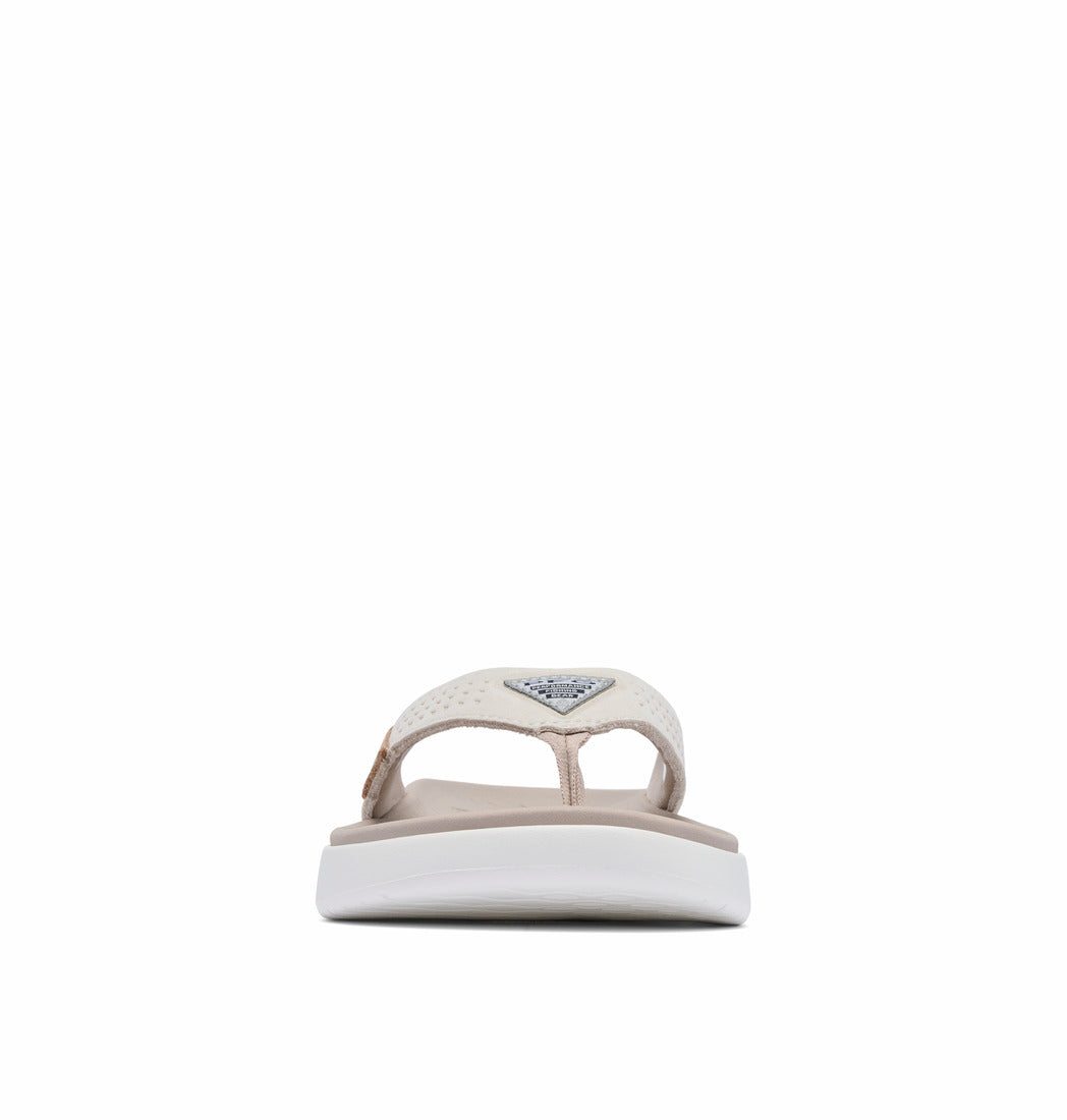 Women's | Columbia | 2108631-084 | PFG Boatside™ Leather Flip Flop | Crushed Clay / Dark Stone