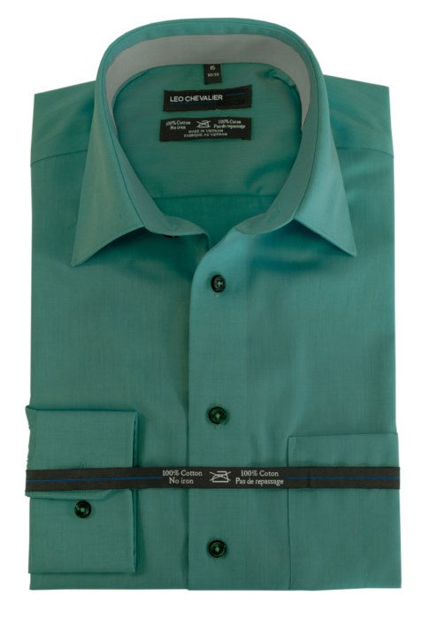 Men's | Leo Chevalier | 225121 | Dress Shirt | Aqua Green