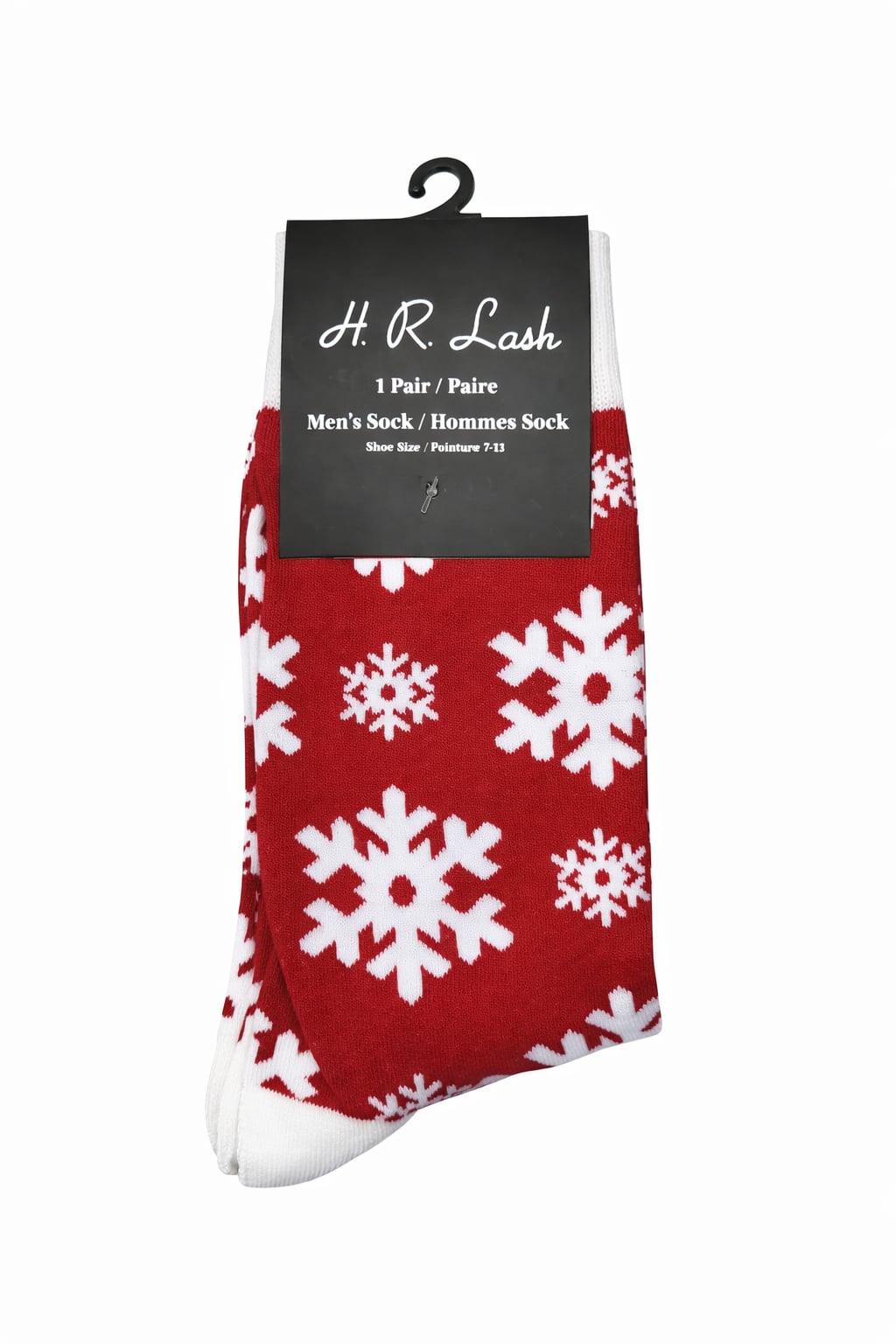 H.R. Lash | FS176 | Fun Socks | Red Snowflake