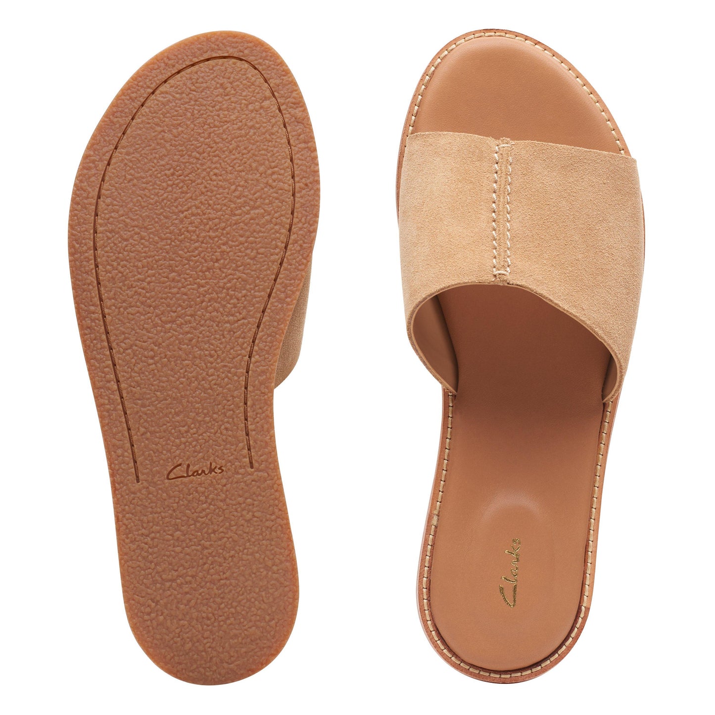 Women's | Clarks | 26166690 | Karsea Mule | Light Tan Suede