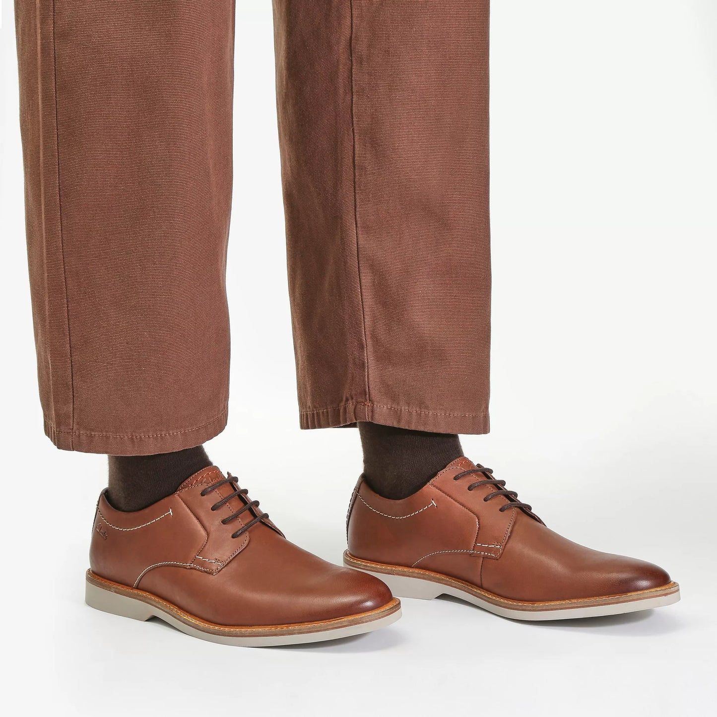 Men's | Clarks | 26172070 | Atticus LT Lace | Dark Tan Leather